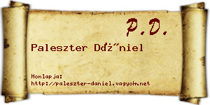 Paleszter Dániel névjegykártya